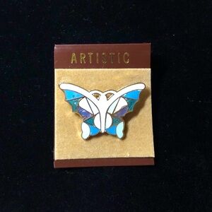 Vintage Cloisonné Serenity Butterfly Pin